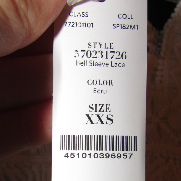 WHBM Bell-Sleeve Lace Peasant Blouse - Picture 11 of 11